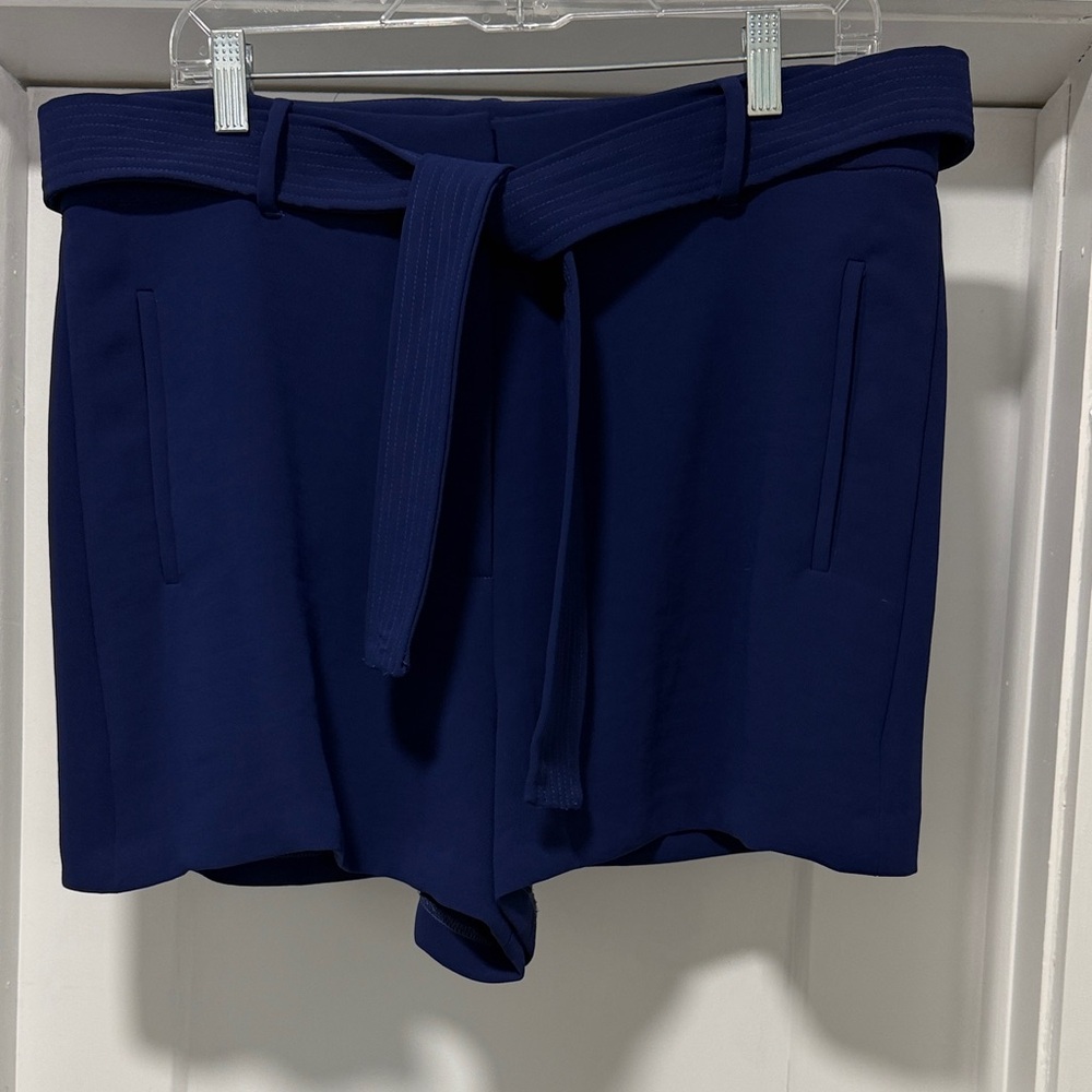 1. State High Waist Navy Shorts